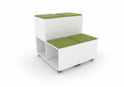 Tabouret banc modulaire mobile