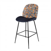 Tabouret de bar avec dossier à motifs