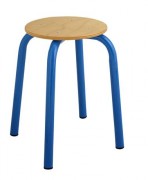Tabouret rond maternelle – T1 à T4 - Hauteur d’assise : 45 cm - En hêtre multiplis
