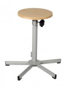 Tabouret scolaire réglable - sans repose pied - Assise ? 30 cm - H. réglable de 52 à 70 cm - Sur patins