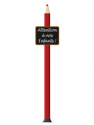 Totem crayon pour école avec Ardoise – En fibre de verre renforcée et résine polyester - H.3100 mm à 3300 mm