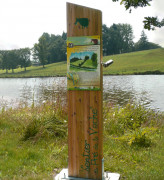 Totem de balisage chemins de randonnée - En bois ou Métal - H.2000 mm x L.400 mm