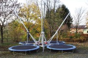 Trampoline pour extérieur sur remorque