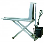 Transpalette haute levée électrique en inox - 1000 kg
