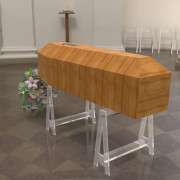 Tréteaux pour cercueil – En plexiglas - H.62 cm x L.50 cm 