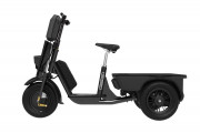 Triporteur professionnel polyvalent - Largeur : 65 cm - Charge tractée : 200 kg - Charge embarqué : 100 kg - Autonomie : 30 km