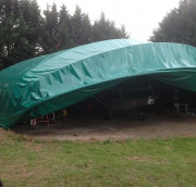 Tunnel de stockage agricole en toile souple