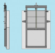 Vanne murale à déversoir