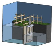 Vanne murale étanche