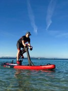 Vélo nautique Fitness sur planche de paddle gonflable