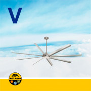 Ventilateur de plafond 3m - Hauteur plafond : de 4 à 10 m - Diamètre plafond : 3m