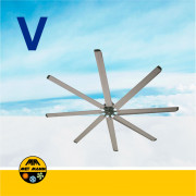 Ventilateur de plafond grand format - Débit d'air: 96.810 a 529.000 m3/h - Diamètre plafond : de 4 à 7m