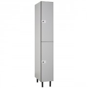 Casier vestiaire en compact stratifié - 2 casiers par colonne - H. 1950 mm - P. 500 mm
