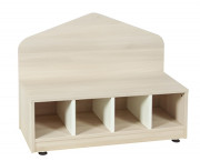 Banc vestiaire maternelle P’TITS TOITS - 4 ou 6 places - L.895 mm ou 1333 mm