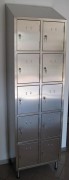 Vestiaire multicases inox - 10 portes - L 610 x P 400 X H2160 mm