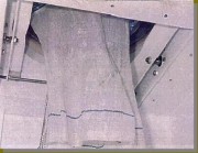 Vidange sacs à vanne guillotine en position ouverte