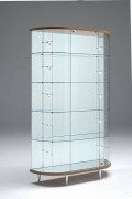 Vitrine commerce haute ovale
