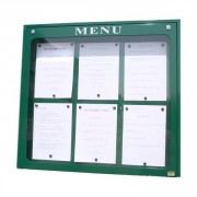 Porte menu extérieur à LED - 4 ou 6 A4