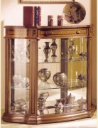 Vitrine d'exposition murale objets en bois