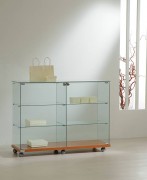 Vitrine de commerce à angle bas Largeur 117 cm