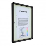 Vitrine d'affichage murale extérieure Aluminium - 6 coloris - Vitre plexichocs