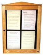 Vitrine lumineuse pour menu - 4 A4 - Dim. L56 cm x H82 cm