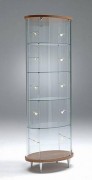 Vitrine ovale haute