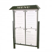Vitrine porte menu d'extérieur - 4 ou 6 A4