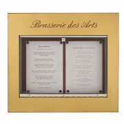 Porte menu extérieur à LED - 2 A4 - L59 x P6.5 x H48 cm