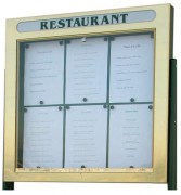 Vitrine porte menu extérieur - 6 A4