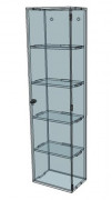 Vitrine pour collections en plexiglas - 4 tablettes - hauteur: 104 cm
