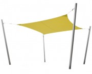 Voile d'ombrage à fixation murale pour terrasse